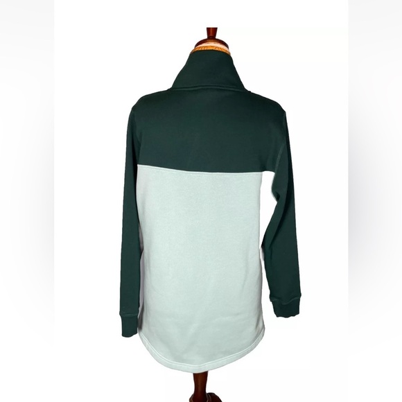 Moosejaw Women's Long Weekend 1/4 Snap Pullover Sweatshirt Green Size XL - Picture 5 of 9